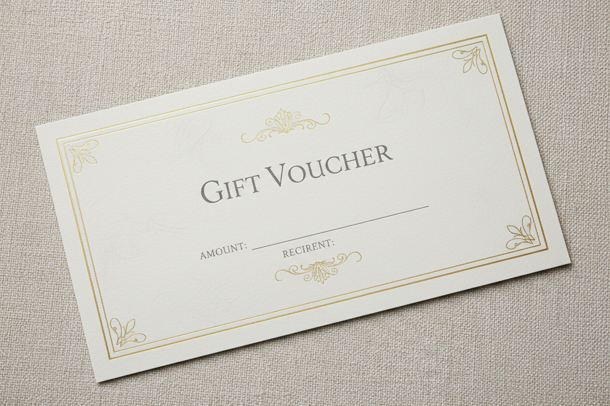 un buono regalo in cartoncino elegante