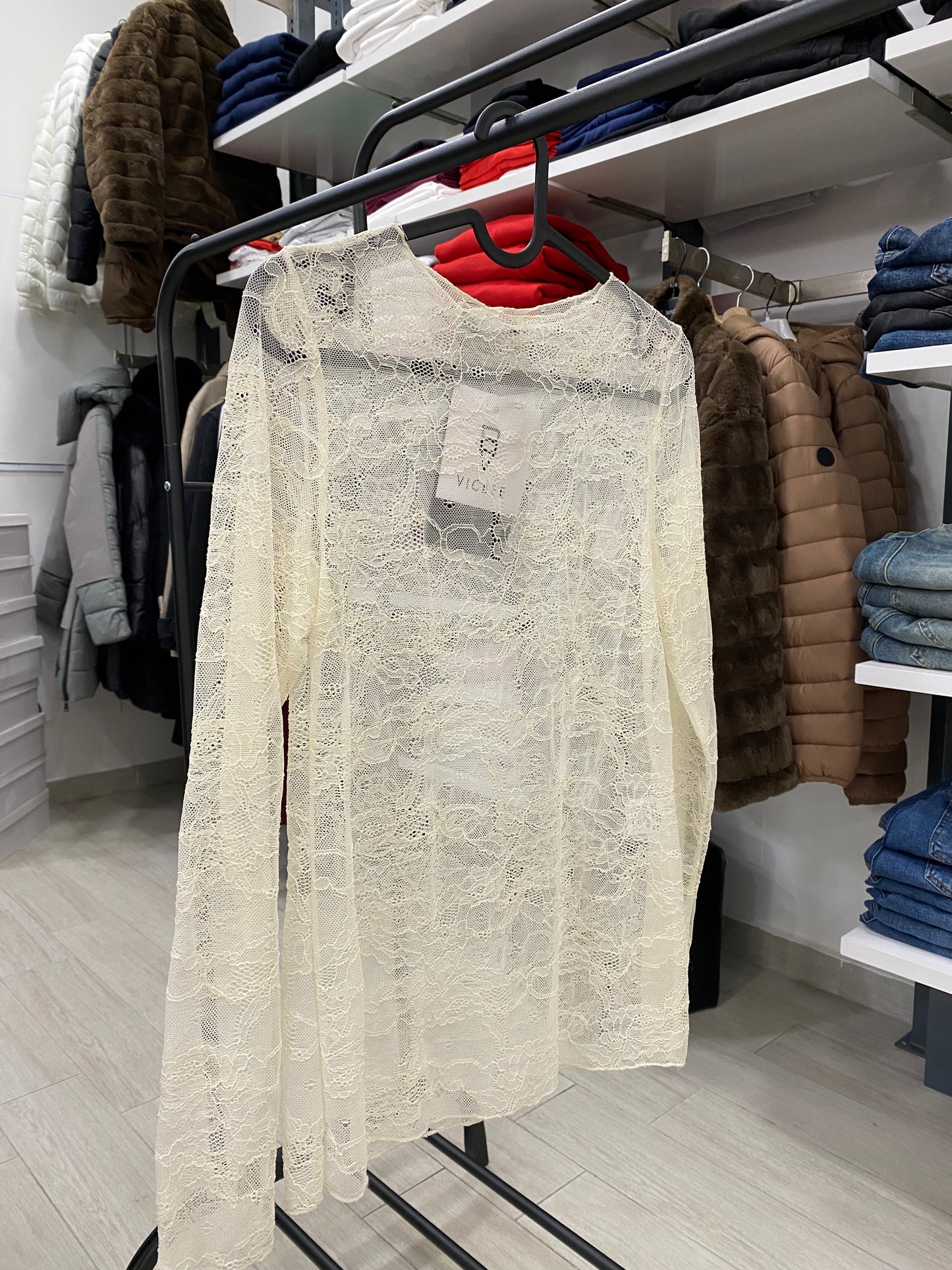 Maglia in Pizzo manica lunga