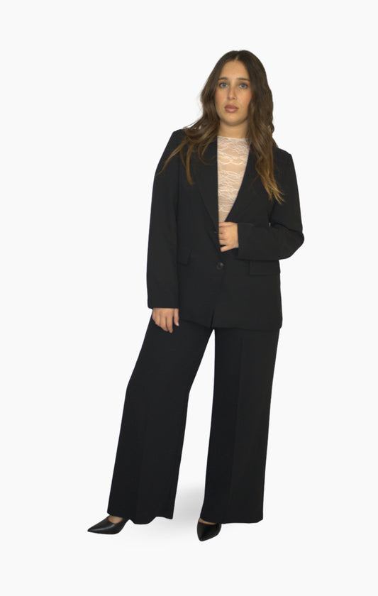 Pantalone completo fluido largo punto milano via stendhal femshop