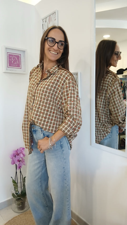 Camicia Quadri e cuori